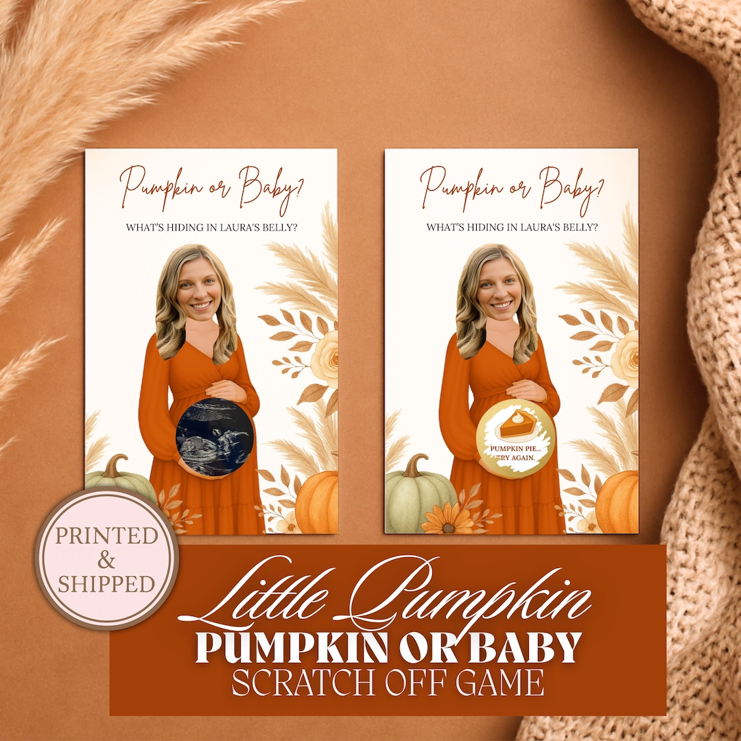 Fall Scratch Off Custom Little Pumpkin Baby Shower Scratch off Game Fall Pumpkin Themed ...