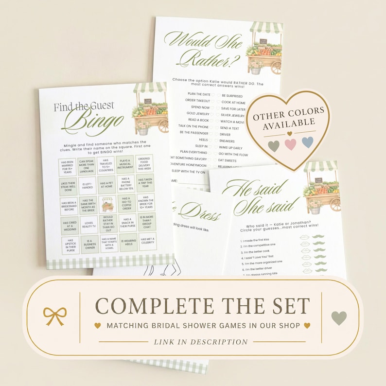 Personalized She's Fresh Off The Market Bridal Shower Scratch Off Game Who Has The Groom Scratch Off Game Farmer's Market Bridal Fun FRESH01 Bild 10