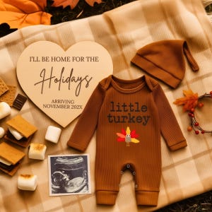 Boho Fall Pregnancy Announcement November Baby Announcement Social Media Announcement Template I&#39;ll Be Home For Holidays Autumn Baby Reveal