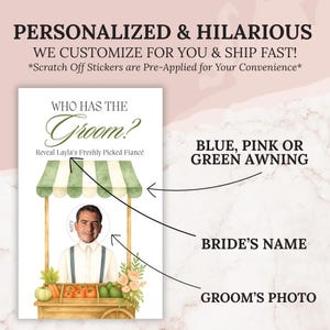 Personalized She's Fresh Off The Market Bridal Shower Scratch Off Game Who Has The Groom Scratch Off Game Farmer's Market Bridal Fun FRESH01 Bild 4