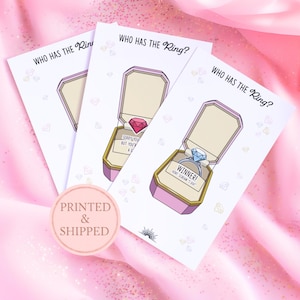Funny Bridal Shower Scratch Off Game Cards Who Has The Ring Wedding Shower Scratch Off Game Icebreaker Bridal Shower Party Games Clean Hen