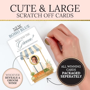 Personalized She's Fresh Off The Market Bridal Shower Scratch Off Game Who Has The Groom Scratch Off Game Farmer's Market Bridal Fun FRESH01 Bild 8