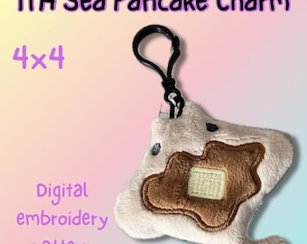 Patrón de bordado del dije de panqueque marino ITH