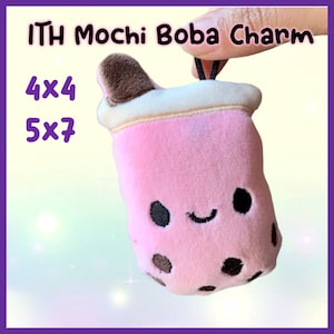 ITH Boba Tea Charm mochi embroidery pattern