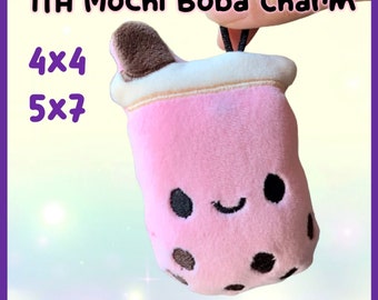 Patrón de bordado ITH Boba Tea Charm mochi