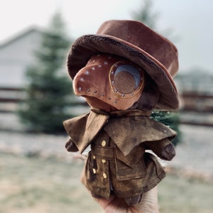 Steampunk Plague Doctor Plush Custom Made Stuffed Animal