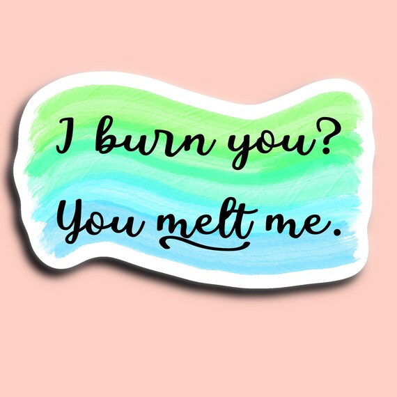 Dream SMP quote sticker I burn you You melt me DSMP Etsy.de