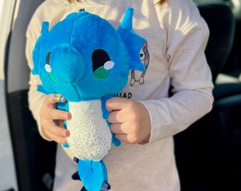 Peluche de caballito de mar personalizado ~ Caballito de mar azul