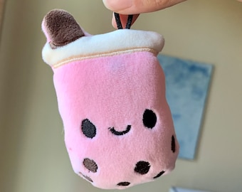 Mini Boba Tea Charm Mochi de peluche personalizado ~ hecho a mano