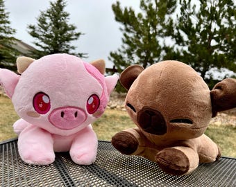 Peluches de animales con peso hechos a mano ~ Animales de peluche sensoriales