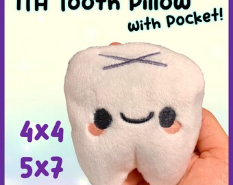 Patrón de bordado de almohada de bolsillo de dientes ITH