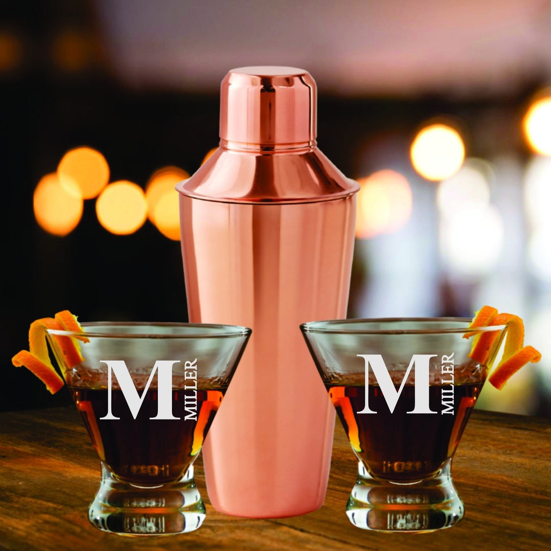 Personalized Martini Glasses Set Custom Martini Glass and Etsy