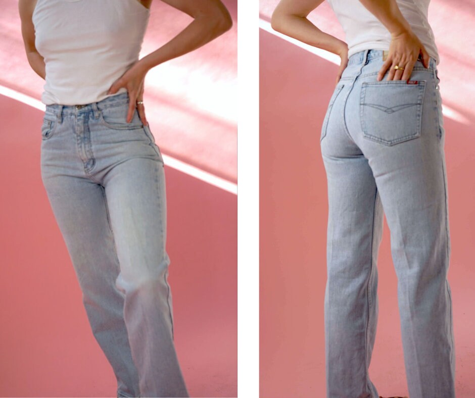 Vintage Jeans by Redwood Blue Denim Vintage Wide Leg Jeans W32 L30