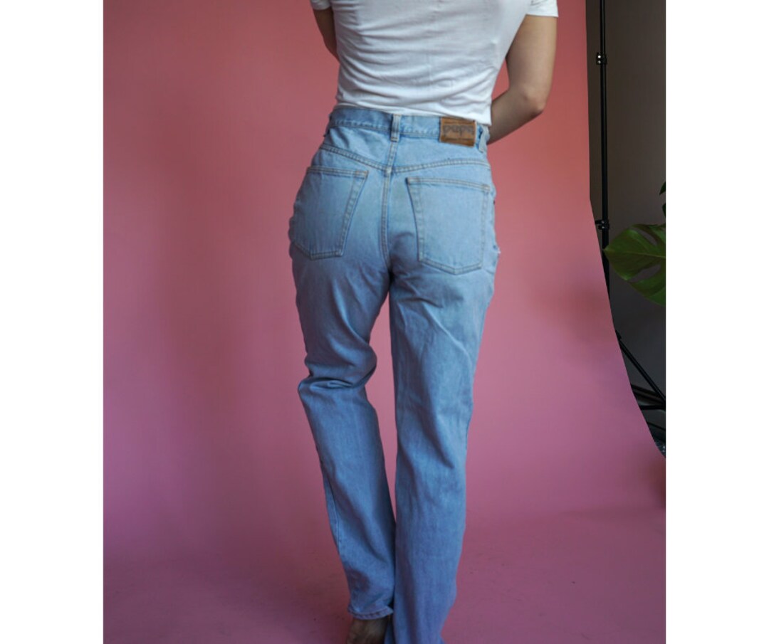 High Waisted Pepe Jeans Vintage Jeans Light Blue Wash Etsy