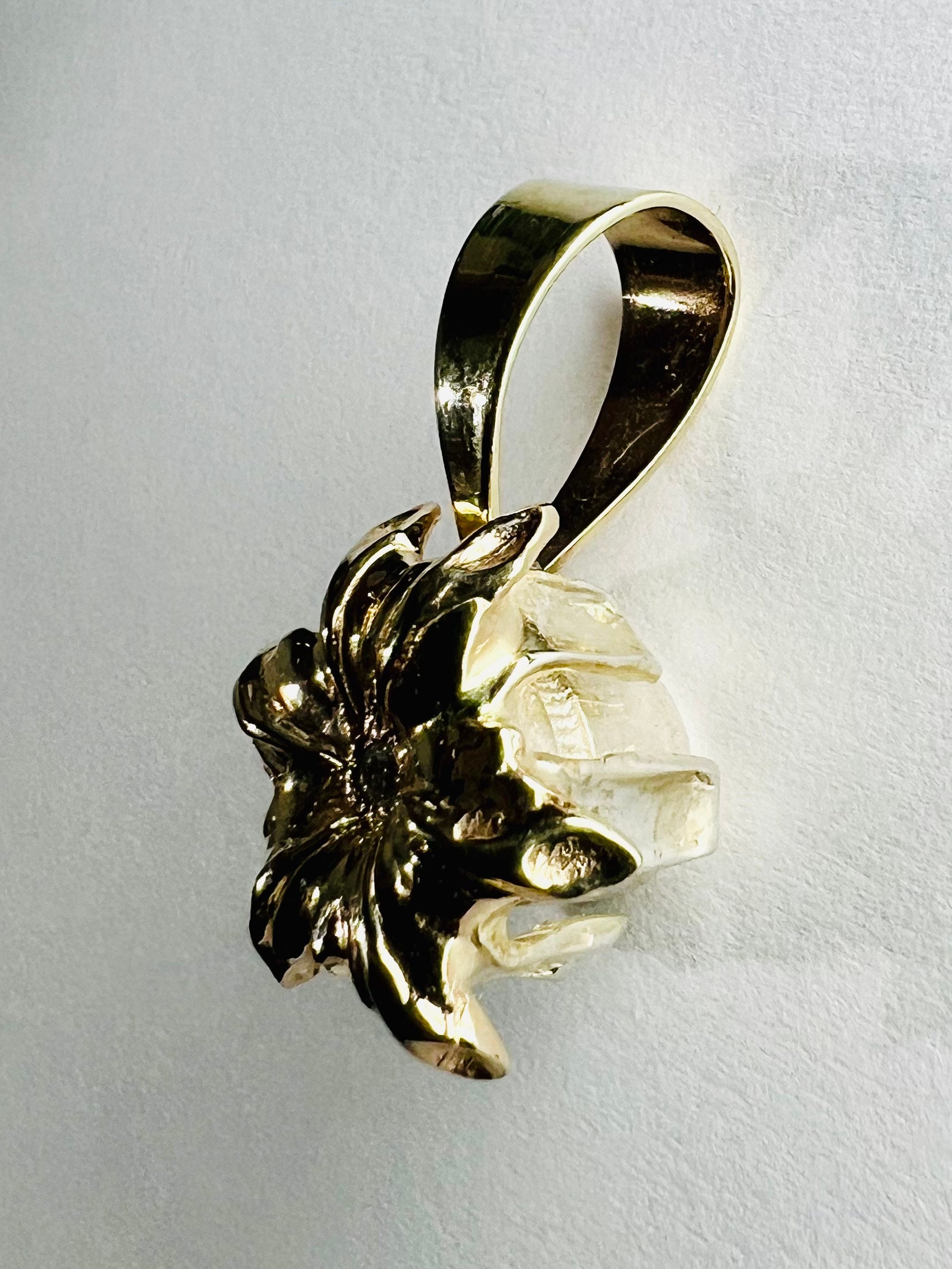 Solid 14k Gold & Silver Jacketed Hollow Point 9mm Hst Flower