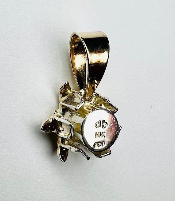 Solid 14k Gold & Silver Jacketed Hollow Point 9mm Hst Flower