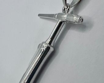 Tig Torch Pendant: Available in Solid 14k Gold or silver