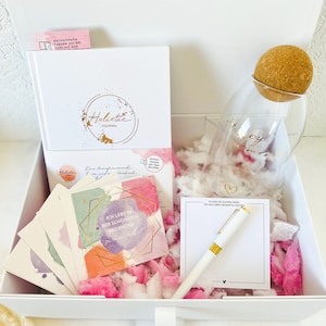 Geschenkbox Selfcare premium| Geschenkbox beste Freundin | Affirmationskarten | Kalender | Erinnerungsglas | Journal | Achtsamkeitstagebuch