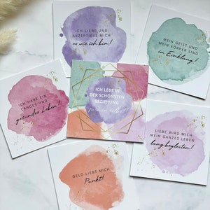 Affirmationskartenset 11 teilig | Affirmationskarten | Achtsamkeitskarten | Kartenset | Geschenk für Frauen |Selbstliebekarten