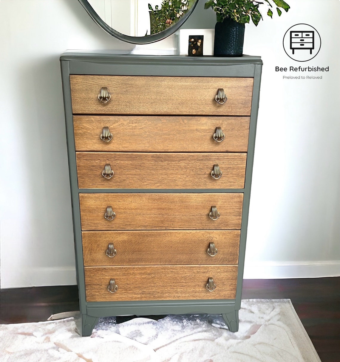 SOLD but OTHER Available to Customise Vintage Harris Lebus 6 Drawer