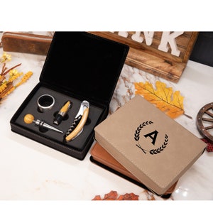Wine Tool Set, Wine Gifts For Couple, Wine Opener Set, Wine Accessories Gift Set, Personalized Wine Gifts, 4pc Wine Gift, Wine Gifts For Men