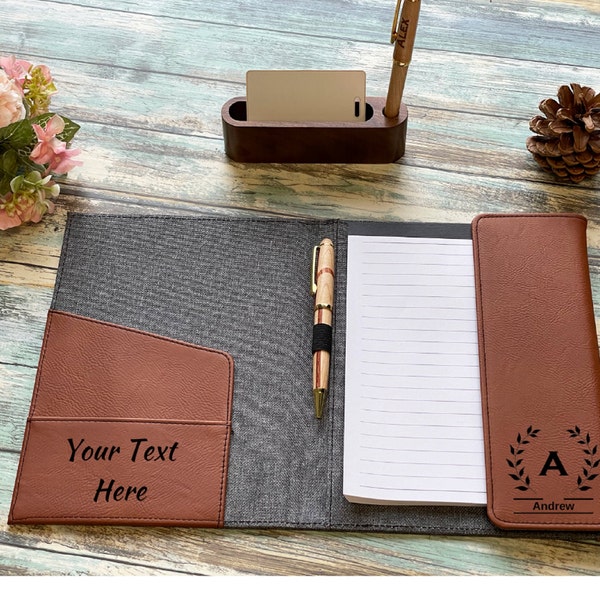 Leather Portfolio, Personalized Portfolio, Custom Engraved Portfolio, Personalized Notebook, Personalized Business Gift, Business Portfolio