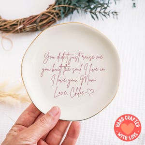 Custom Mom Ring Dish, Mother&#39;s Day Gift, Custom Ring Dish, Trinket Tray, Mom Ring Dish, Jewelry Dish For Mom, Ceramic Ring Dish, Ring Holder