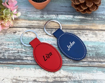 Personalized Leather Keychain, Custom Leather Keychain, Customized Keychain, Best Gift, Coordinates Keychain, Keychains, Gift For Dad