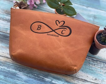 Leather Purse, Makeup Bag, Cosmetic Bag, Leather Makeup Bag, Custom Makeup Bag, Personalized Bag, Makeup Organizer, Personalized Gift