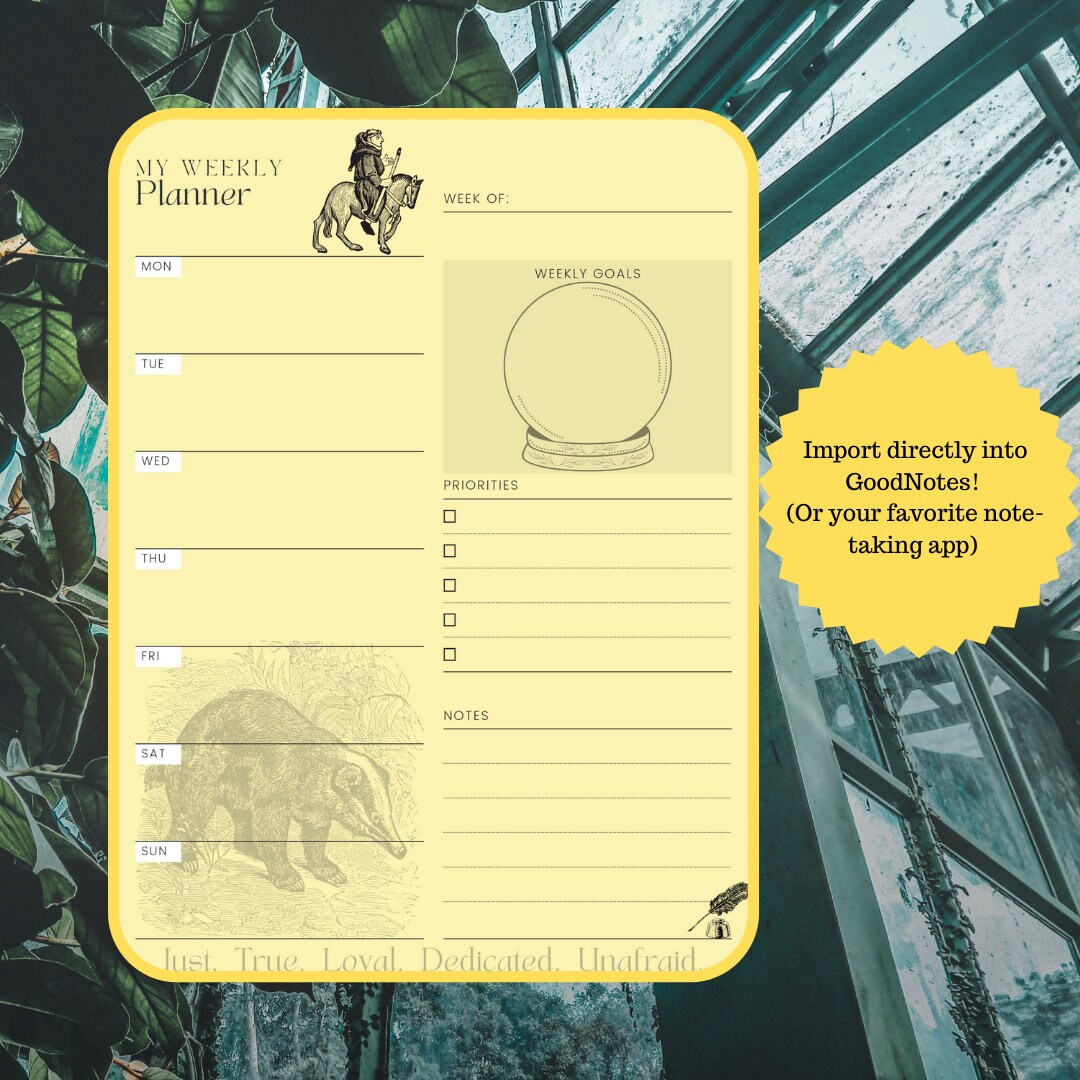 Potter Planner Printable Bundle Wizard Planner Template - Etsy