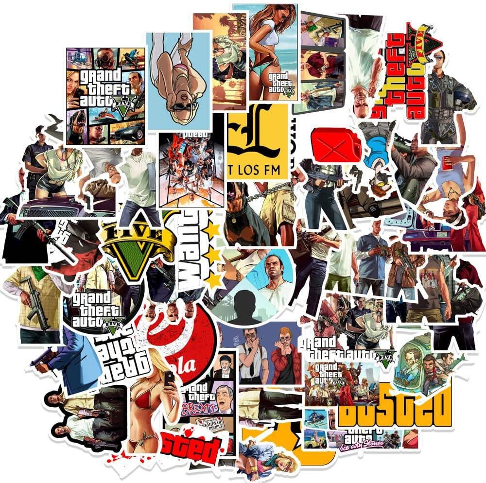 GTA6 grand theft auto VI sticker A5 size 5.8 x 8.3 inches GAME PC XBOX PS4