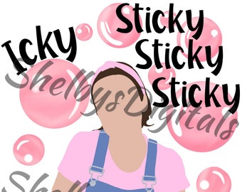 Ms Rachel Icky Sticky Bubblegum Sublimation