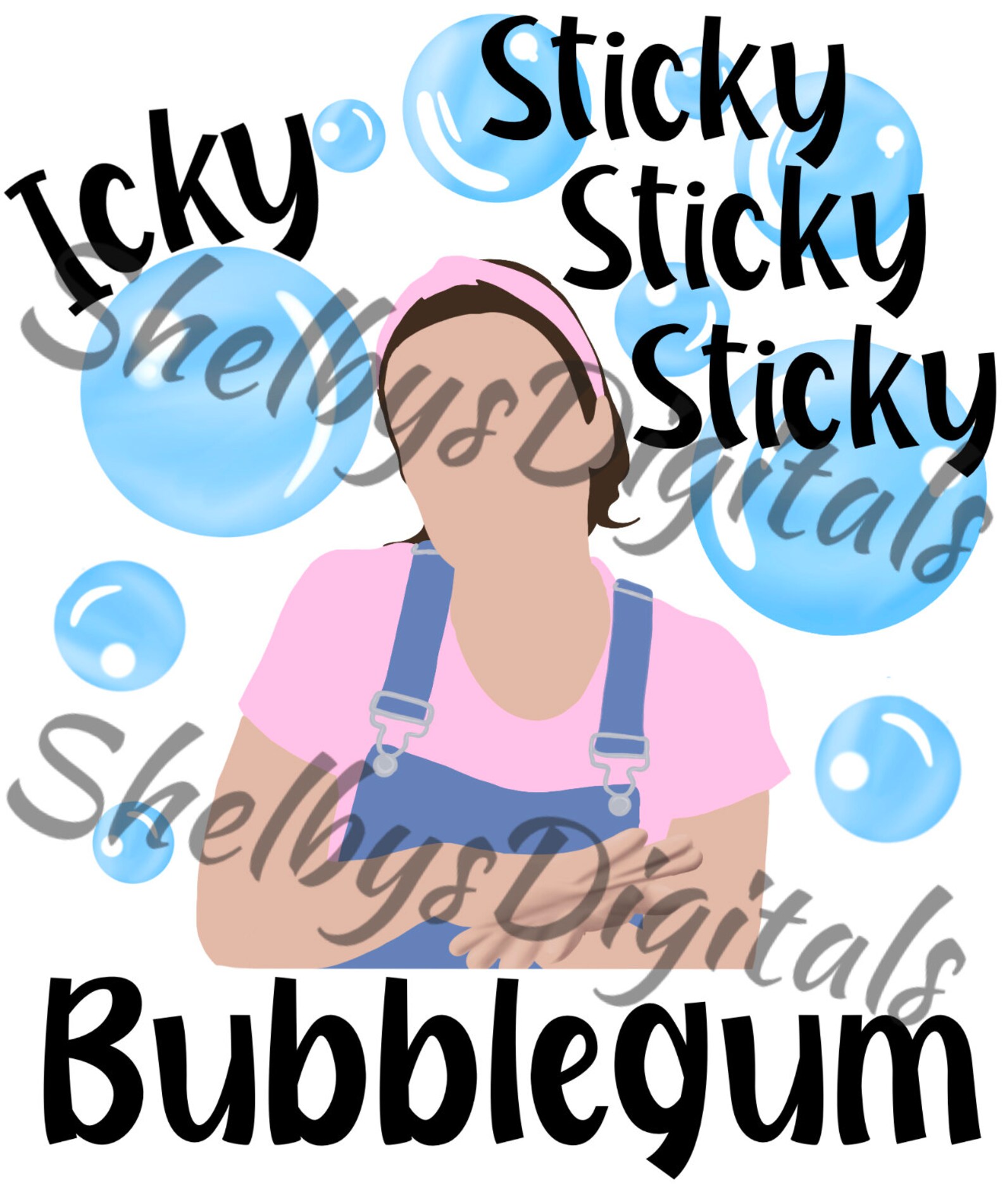 Mrs Rachel Icky Sticky Bubblegum Sublimation Etsy