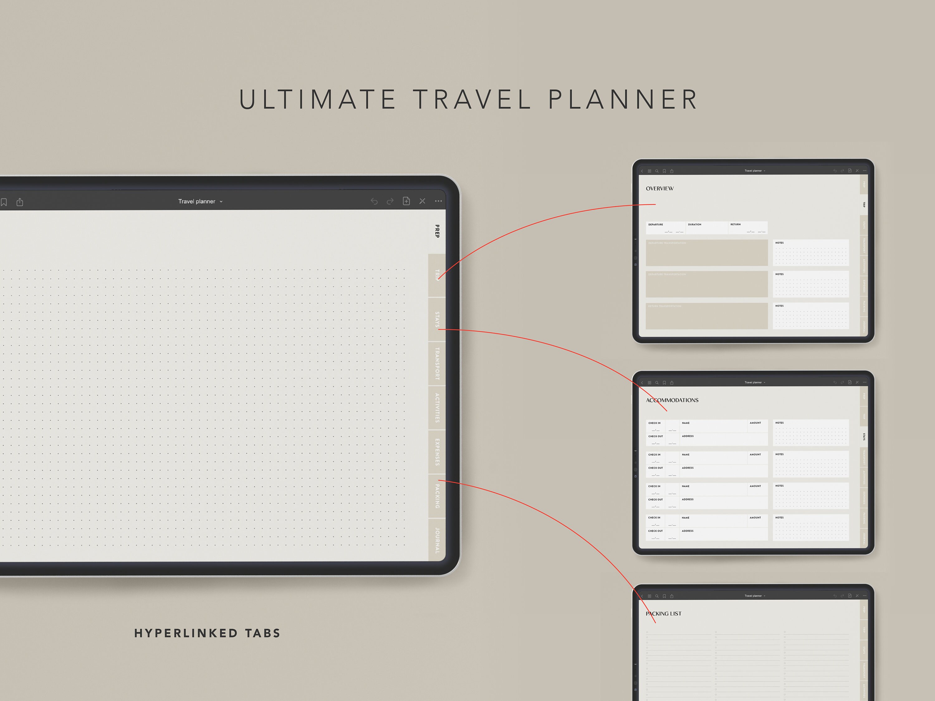 Digital Travel Planner and Journal Vacation Itinerary and Etsy