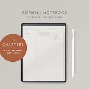 Digital Cornell Notebook – Note-Taking Template for GoodNotes and Notability (Lined, Dotted, Block & Plain)