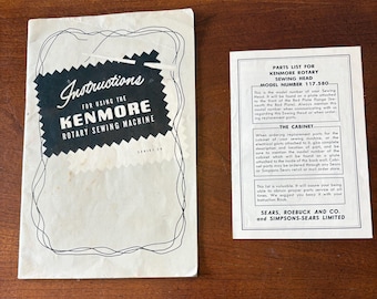 Kenmore Sewing Machine Series 58 Printed Manual