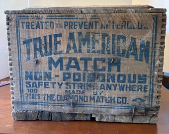 Wooden Match Crate—True American Brand