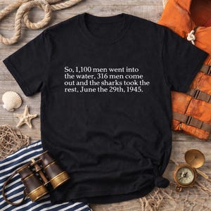 Jaws Movie Quote Tee-50th Anniversary Shirt-Classic 1975 Film T-Shirt-Shark Movie Gift