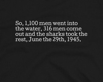 Jaws Movie Quote Tee-50th Anniversary Shirt-Classic 1975 Film T-Shirt-Shark Movie Gift