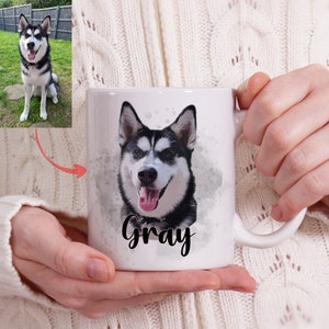 Personalized Dog Mug, Custom Dog Coffee Cup, Dog Face Mug, Custom Dog Photo Mug, Pet Photo Mug, Free Demos image 4
