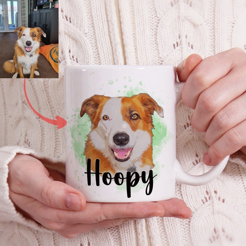 Personalized Dog Mug, Custom Dog Coffee Cup, Dog Face Mug, Custom Dog Photo Mug, Pet Photo Mug, Free Demos image 3