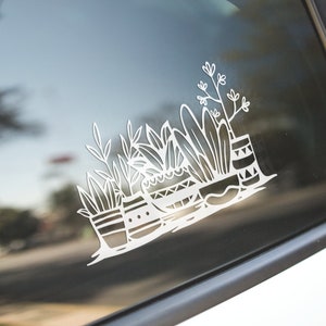 House Plants Vinyl Decal, Ideal gift for Gardeners, Best Decal for Green Thumbs, Plant Lovers