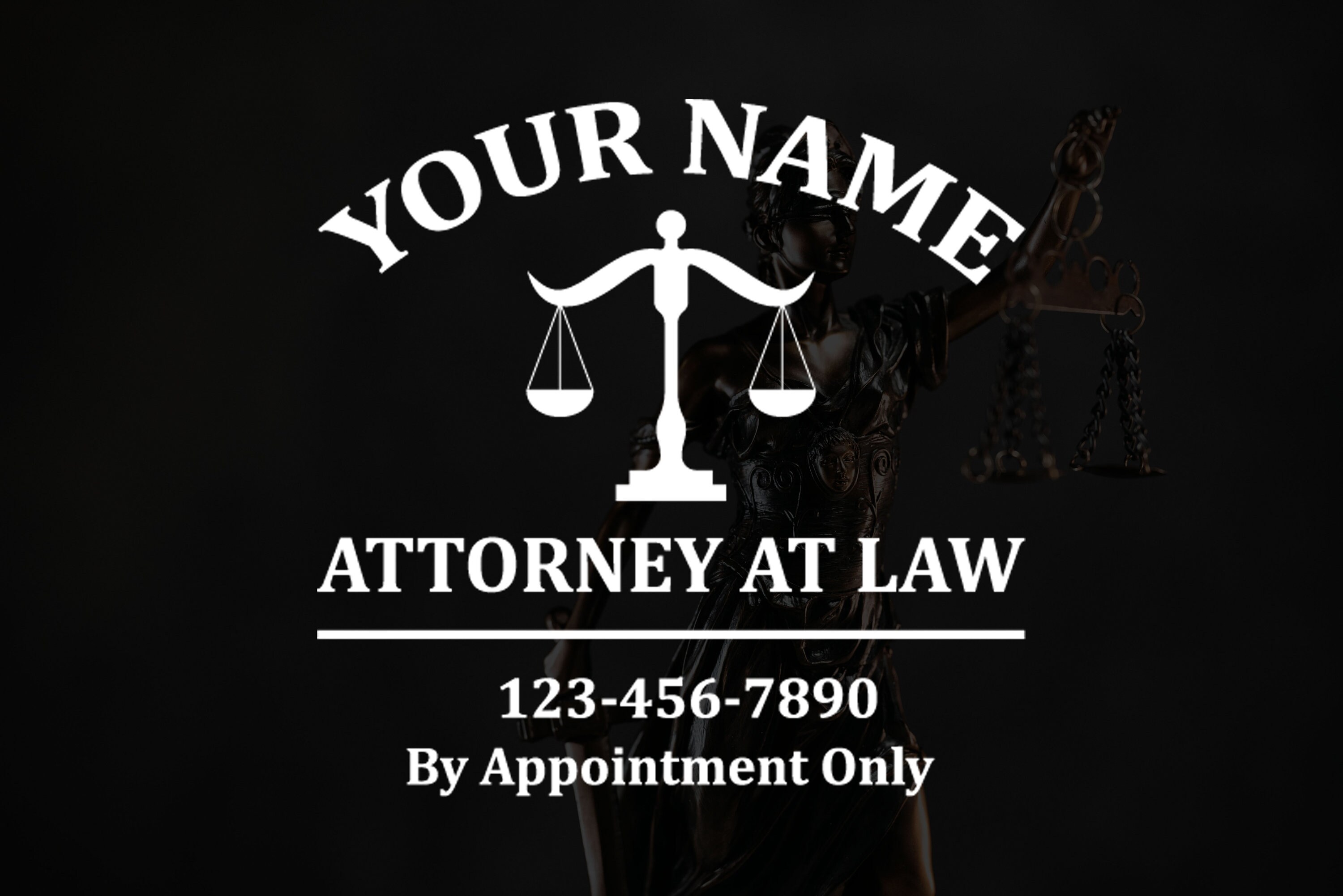 Law Office Vinyl Decal: Custom Company Logo, Storefront Window ...