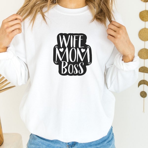 Best Mama Mothers Day Sweatshirt Gift, Cute Design Mama Life Hoodie, Wife Mom Boss Sweatshirt, Unique Gift Idea For Mom, Gift From Kids