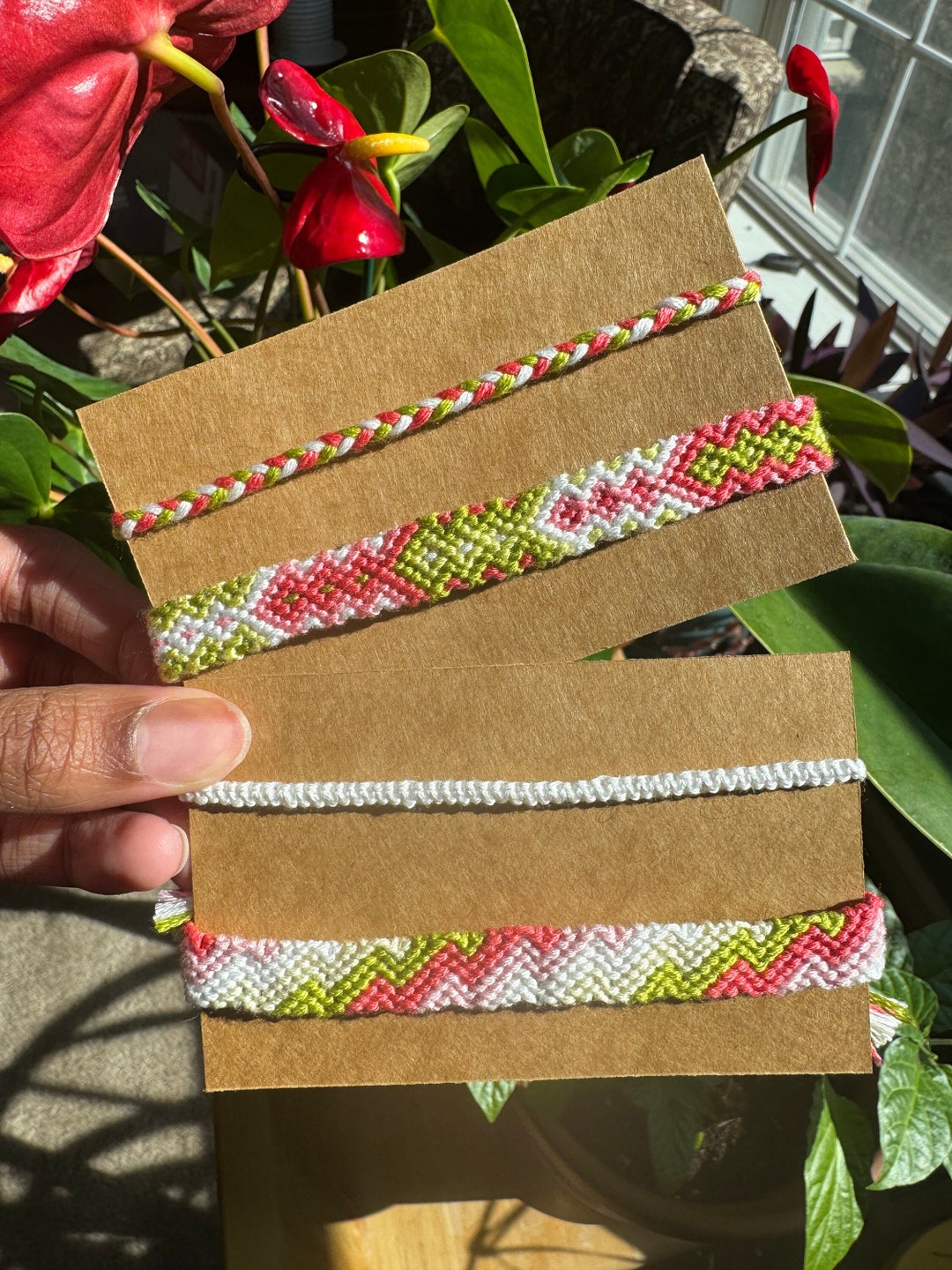 Spring Themed Friendship Bracelet Zig Zag, Arrowhead, Braid, Square ...