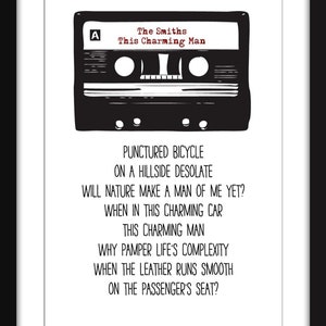 This Charming Man Lyrics - Unframed Print - Ideal Gift for Smiths Fan
