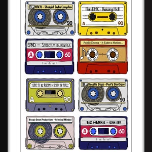 Classic Rap Albums - Unframed Print - Ideal Gift for Rap Fan