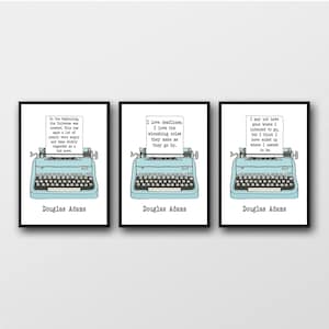 Set of 3 Douglas Adams Quotes - Unframed Prints
