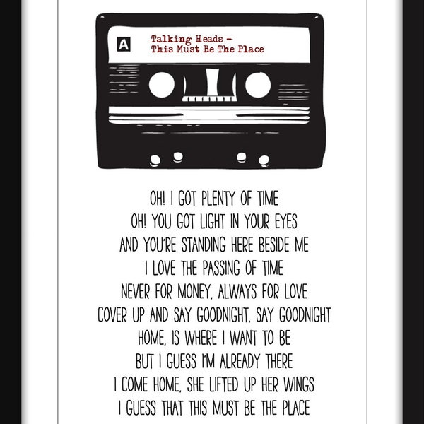 This Must Be the Place (Naive Melody) - Unframed Talking Heads Print