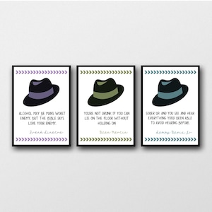 Set of 3 Rat Pack Quotes - Unframed Prints - Ideal Gift for Rat Pack Fans